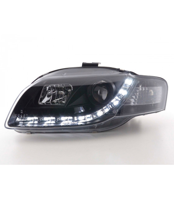 Phares - Phare Daylight LED Feux de jour à LED Audi A4 type 8E 04-08 noir…