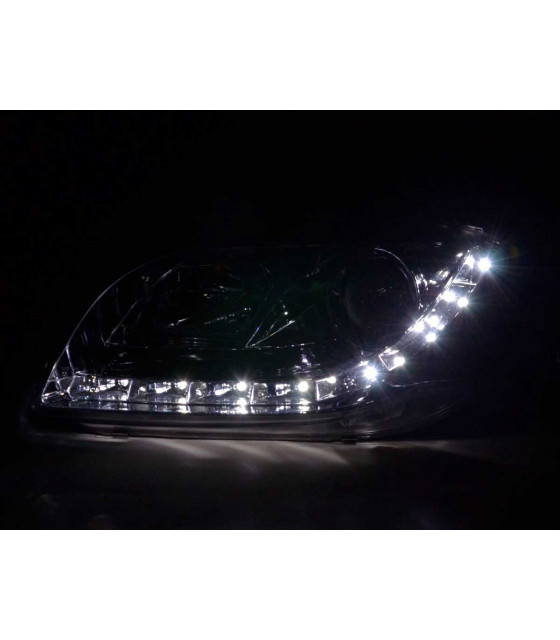 Phares - Phare Daylight LED DRL look Audi A4 type 8E 05-07 chrome…