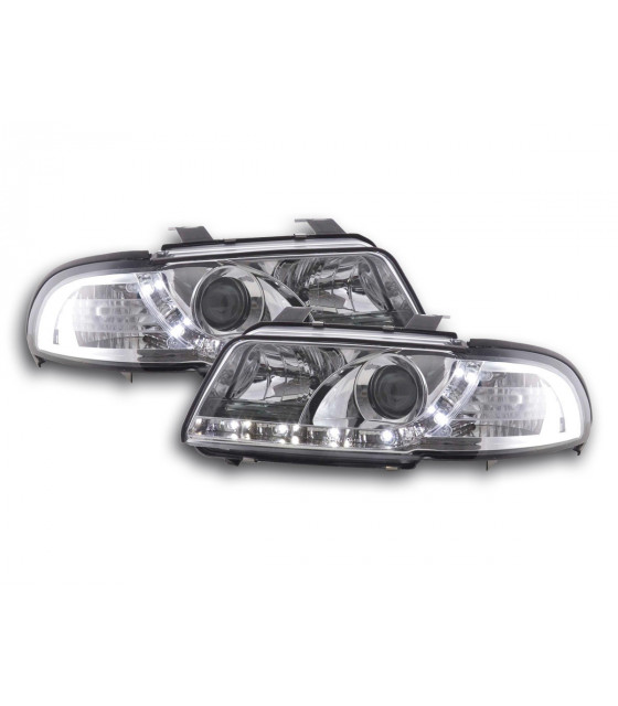 Phares - Phare Daylight LED DRL look Audi A4 type B5 99-01 chrome…