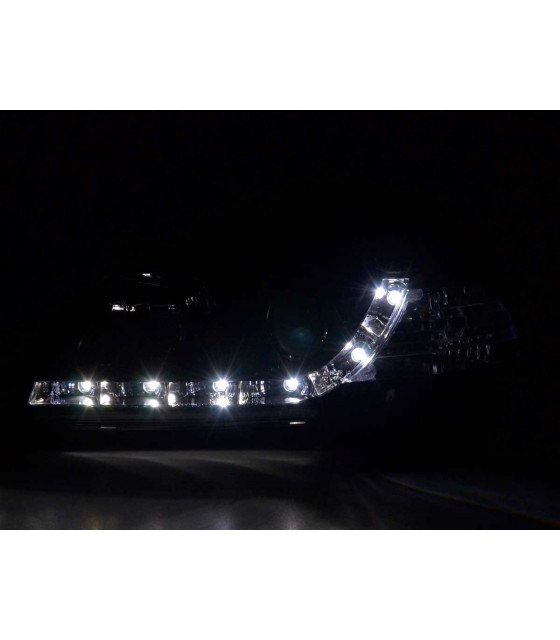 Phares - Phare Daylight LED DRL look Audi A4 type B5 95-99 noir…