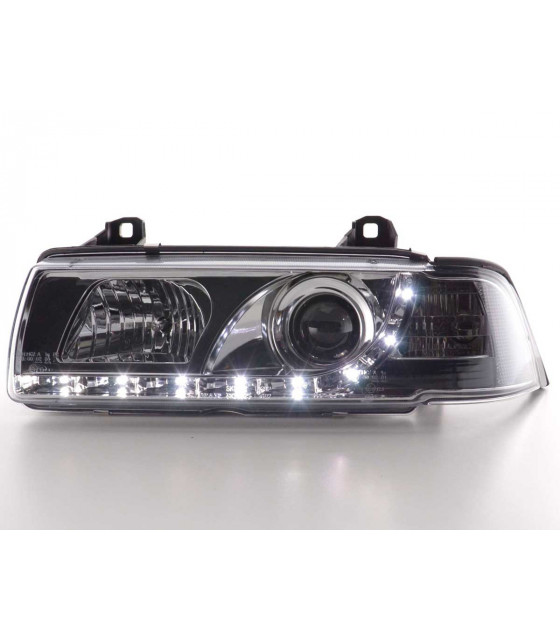 Phares - Phare Daylight LED DRL look BMW Série 3 Coupé Cabrio type E36 92-98