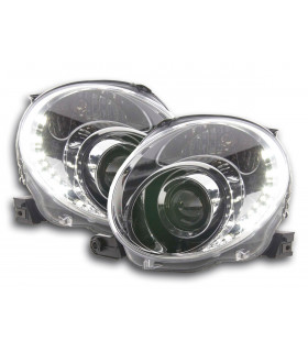 Phares - Phare Daylight LED DRL look Fiat 500 07- chromé…