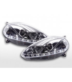 Phares - Phare Daylight LED DRL look Fiat Grande Punto type 199 05-08 chrome…