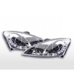 Phares - Phare Daylight à LED DRL look Ford Focus 3/4/5 portes. 98-01 chromé…