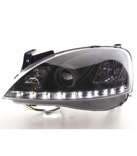 Phares - Phare Daylight LED DRL look Opel Corsa C 01-06 noir…