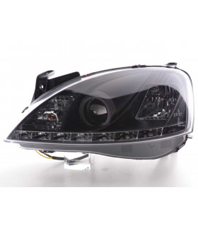 Phares - Phare Daylight LED DRL look Opel Corsa C 01-06 noir…