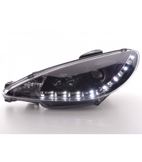 Phares - Phare Daylight LED DRL look Peugeot 206 98- noir…