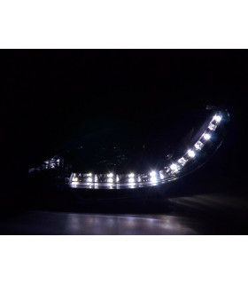 Phares - Phare Daylight LED DRL look Peugeot 206 98- noir…