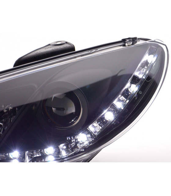 Phares - Phare Daylight LED DRL look Peugeot 206 98- noir…