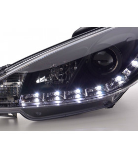 Phares - Phare Daylight LED DRL look Peugeot 206 98- noir…