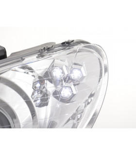 Phares - Phare Daylight LED DRL look Peugeot 206 98-05 chrome…