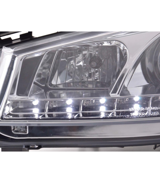 Phares - Phare Daylight à LED DRL look Renault Megane 2 3/5 portes.