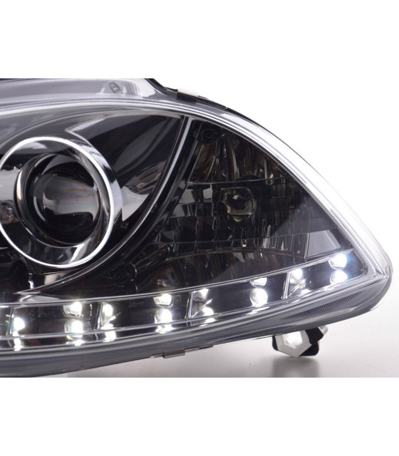 Phares - Phare Daylight LED DRL look Seat Ibiza type 6L 03-08 chrome…