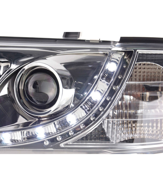 Phares - Phare Daylight LED DRL look VW Bus type T4 90-03 chrome…