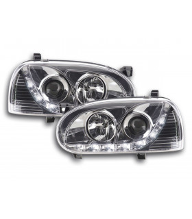 Phares - Phare Daylight LED DRL look VW Golf 3 type 1HXO 1EXO 91-97 chrome…