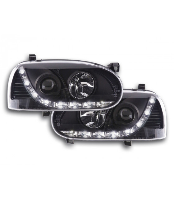 Phares - Phare Daylight LED DRL look VW Golf 3 type 1HXO 1EXO 91-97 noir…