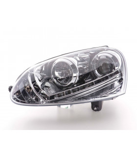 Phares - Phare Daylight LED DRL look VW Golf 5 type 1K 03-08 chrome…