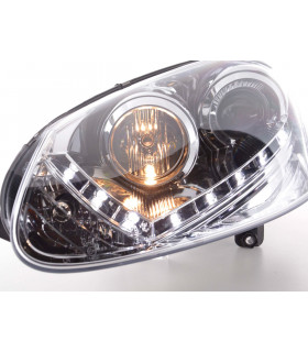 Phares - Phare Daylight LED DRL look VW Golf 5 type 1K 03-08 chrome…