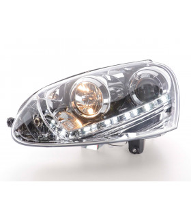 Phares - Phare Daylight LED feux de jour VW Golf 5 type 1K 03-08 chrome…