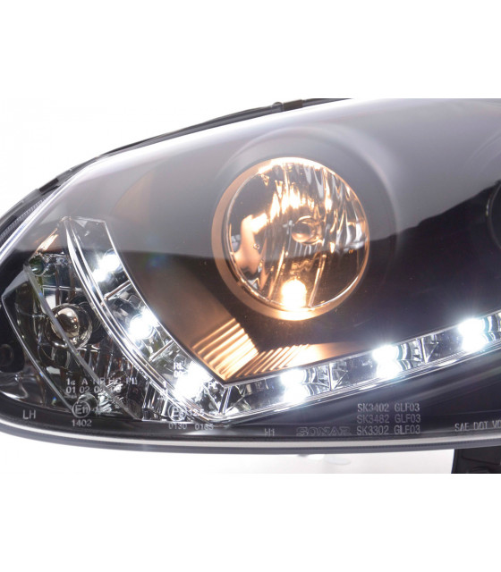 Phares - Phare Daylight LED feux de jour VW Golf 5 type 1K 03-08 noir…