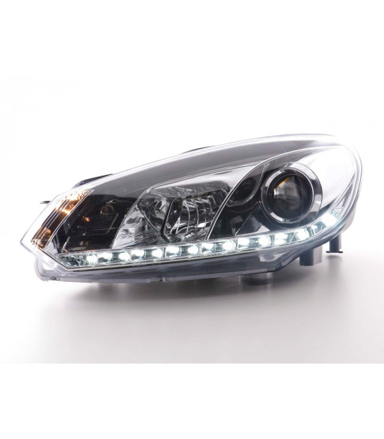 Phares - Phare Daylight LED feux de jour VW Golf 6 type 1K 08- chrome…