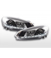 Phares - Phare Daylight LED feux de jour VW Golf 6 type 1K 08- chrome…