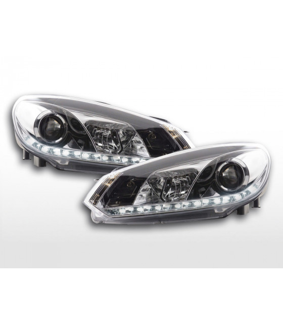 Phares - Phare Daylight LED feux de jour VW Golf 6 type 1K 08- chrome…