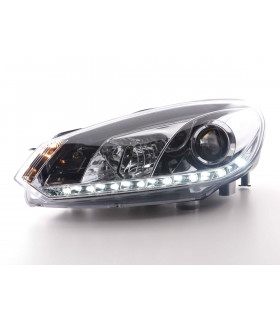 Phares - Phare Daylight LED feux de jour VW Golf 6 type 1K 08- chrome…