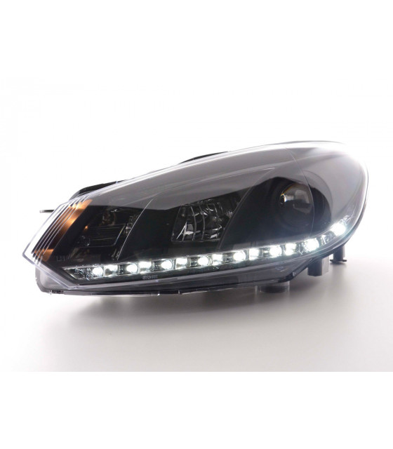 Phares - Phare Daylight LED feux de jour VW Golf 6 type 1K 08- noir…