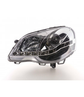 Phares - Phare Daylight LED DRL look VW Polo type 9N3 05-09 chrome…