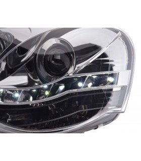 Phares - Phare Daylight LED DRL look VW Polo type 9N3 05-09 chrome…