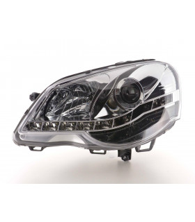 Phares - Phare Daylight LED DRL look VW Polo type 9N3 05-09 chrome…