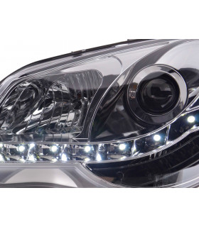 Phares - Phare Daylight LED DRL look VW Polo type 9N3 05-09 chrome…