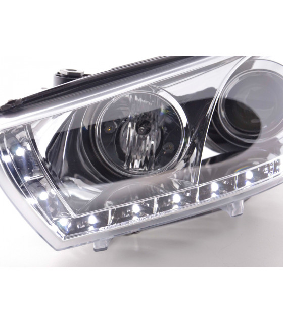 Phares - Phare Daylight LED DRL look VW Scirocco 3 Type 13 08- chromé…