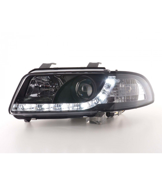 Phares - Phares Daylight LED Feux de jour LED Audi A4 B5 8D 94-99 noir…