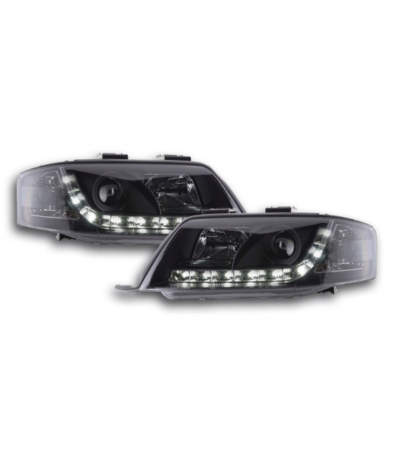 Phares - Phares Daylight LED feux de jour Audi A6 4B 97-00 noir…