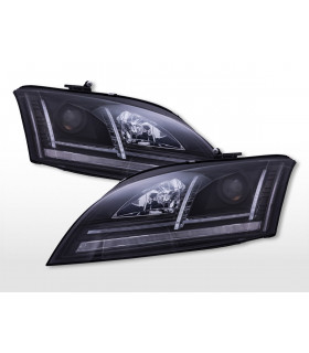 Phares - Kit phares xénon avec feux diurnes LED Audi TT 8J 2006-2013 noir…