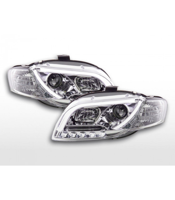 Phares - Phare Daylight LED DRL look Audi A4 type 8E 04-08 chrome…