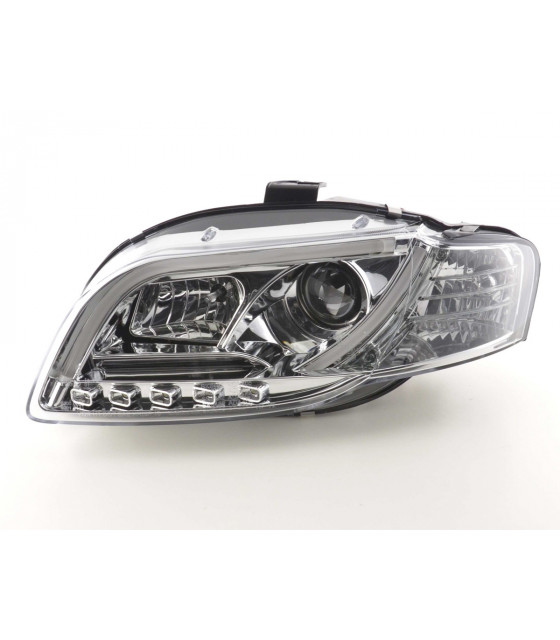 Phares - Phare Daylight LED feux de jour Audi A4 type 8E 04-08 chrome…