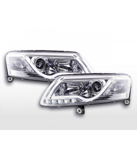 Phares - Phare Daylight LED feux de jour Audi A6 type 4F 04-08 chrome…