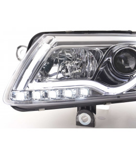 Phares - Phare Daylight LED feux de jour Audi A6 type 4F 04-08 chrome…