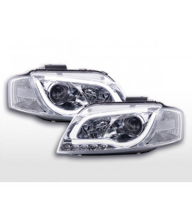 Phares - Phare Daylight LED DRL look Audi A3 type 8P / 8PA 03-08 chrome…