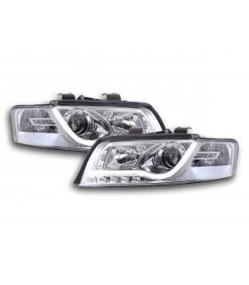 Phares - Phare Daylight à LED DRL look Audi A4 type 8E 01-04 chromé pour