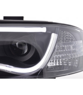 Phares - Phare Daylight LED DRL look Audi A6 type 4B 01-04 noir pour conduite à