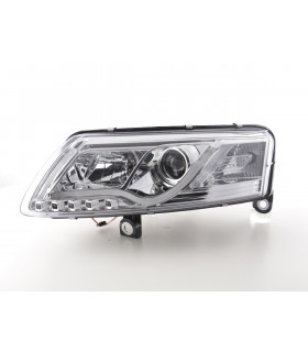 Phares - Phare Daylight à LED DRL look Audi A6 type 4F 04-08 chromé pour