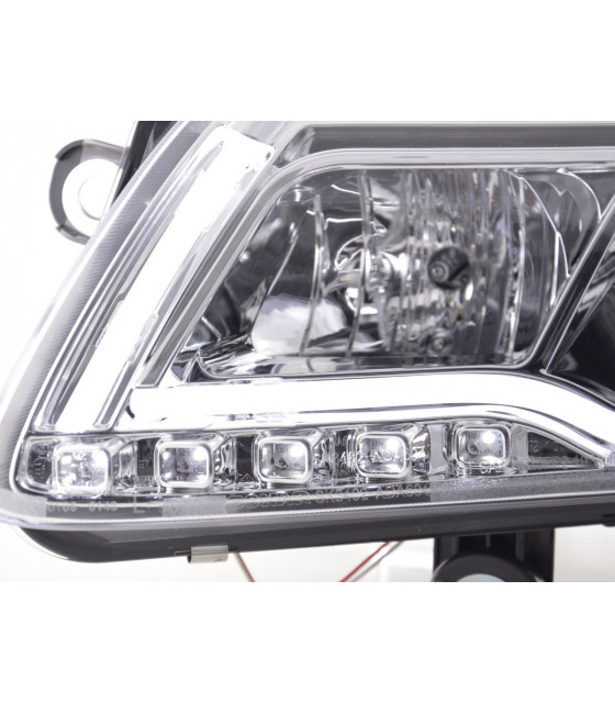 Phares - Phare Daylight à LED DRL look Audi A6 type 4F 04-08 chromé pour