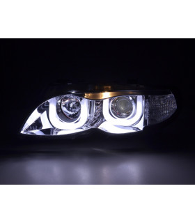 Phares - Phares Angel Eyes BMW 3er E46 Limo / Touring 02-05 chrome…