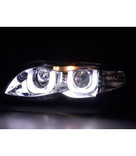 Phares - Phare Daylight LED look DRL BMW Série 3 E46 Limo / Touring 02-05