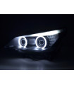 Phares - Phares xenon angel eyes CCFL BMW Série 5 E60 / E61 03-04 noir…