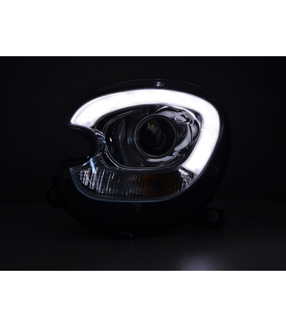 Phares - Phares Xenon Daylight LED DRL look Mini Countryman R60 10-17 chrome…